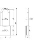Замок навесной PD-01-L 3 key англ. (Аякс)