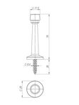 Упор дверной настенный STOPPER/15 SN-3 мат.никель (Фуаро)