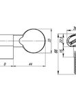 Цилиндр D-PRO502/90 mm (35+10+45) PB латунь (Фуаро)