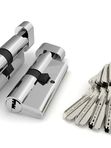 Цилиндровый механизм (R602/90) R6002Knob90(35+10+45) CP хром 5Key с вертушкой (Фуаро)