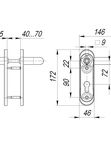 Ручка дверная FP.DH172.0433 (9x140) с пружиной BL-24 черный (Фуаро)