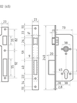 Корпус замка врезного КЗВ-102 (Нора-М)