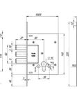 Корпус врезного цилиндрового замка 257 w/b (Kale kilit)
