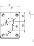 Накладка на цилиндр ESC.C+C/K.set (ESC083) CP хром (2шт.) (Фуаро)