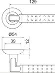 Ручка раздельная R.LD54.Eridan37 мат.никель (кв.8х140)