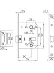 Защелка врезная PLASTLP72-50 (Аякс)