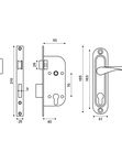 Замок в комплекте с ручкой LOCKSET16.CRONA.4070-1 (Пунто)