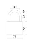 Замок навесной PL-PROTEC-0275 3key англ.  (Фуаро)