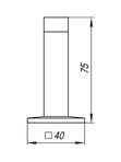 Упор дверной настенный DFIX/W75 (DS PW-75) SN-3 мат.никель (Пунто)