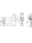Цилиндр с вертушкой 100 ZM/60 (25+10+25) CP хром 5Key (Фуаро)