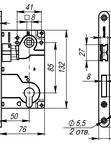 Корпус замка c защёлкой METLH25-50 Box GP золото (Армадилло)