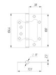 Петля универсальная без врезки IN4000W (100x2,3) (Аякс) (1 шт.)