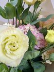 A bouquet of eustoma and hydrangea