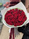 Bouquet of fifty one maroon  roses