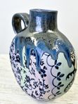 Handmade ceramic vase with painting