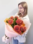 Orange dahlias