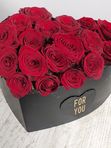 18 Red Roses in a black box