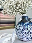 Handmade ceramic vase with painting
