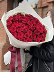 Bouquet of fifty one maroon  roses