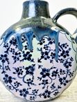 Handmade ceramic vase with painting