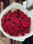 Bouquet of fifty one maroon  roses