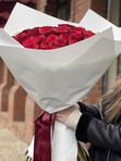 Bouquet of fifty one maroon  roses