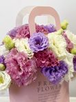 Eustoma in a handbag
