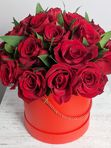 20 red roses in a box