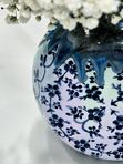 Handmade ceramic vase with painting