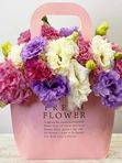 Eustoma in a handbag