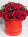 20 red roses in a box
