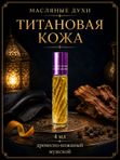 Масляные духи мужские Титановая кожа , стойкие, шариковые, древесно-кожаный аромат, 4 мл