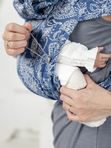 Май-слинг для новорожденных Пейсли с подголовником , деним