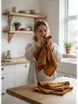 Набор муслиновых полотенец для ванной и кухни