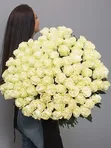 Букет из 101 белой розы (80-90 см)