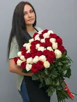 Букет из 51 розы микс (80-90 см)
