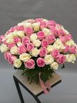 Букет из 101 розы нежный микс (35-40 см)