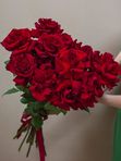 Букет из 15 красных французских роз
