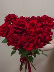 Букет из 15 красных французских роз