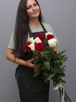 Букет из 9 роз микс (80-90 см)