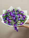 Букет с дендробиумом (синий)