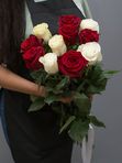 Букет из 9 роз микс (80-90 см)