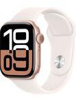 Apple Watch 10 46mm Rose Gold Aluminum Case with Sport Band S/M, Light Blush