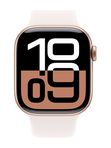 Apple Watch 10 46mm Rose Gold Aluminum Case with Sport Band S/M, Light Blush