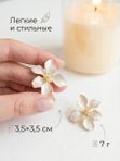Серьги авторский дизайн: эмаль, кристаллы, медицинская сталь