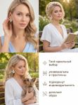 Серьги авторский дизайн: эмаль, кристаллы, медицинская сталь