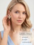 Серьги авторский дизайн: эмаль, кристаллы, медицинская сталь