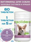 Polidex Glucogextron PLUS для собак кормовая добавка для профилактика повреждений и восстановление суставов, связок, сухожилий, соединительной ткани Полидекс Глюкогекстрон Плюс, 60таб