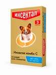 Капли на холку от клещей, блох и гельминтов для собак от 1-4 кг Инсектал комбо С (Neoterica), 3 пипетки Фипронил/Моксидектин