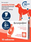 Ветопрофен нестероидный противовоспалительный препарат для средних и крупных собак на основе кетопрофена (Neoterica),10 таб Кетопрофен